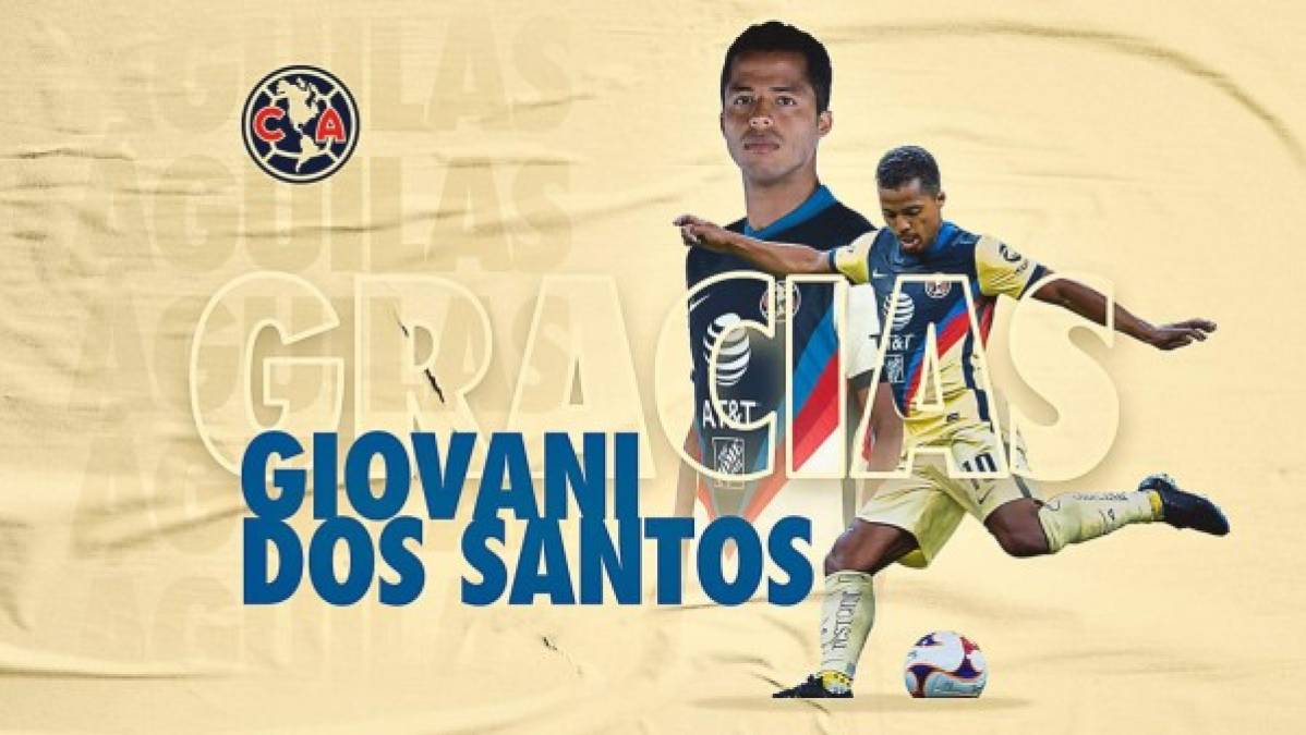 El club mexicano América ha hecho oficial que el mediapunta Giovani Dos Santos no seguirá vistiendo su camiseta la próxima temporada. Y lo hace tras haber realizado una temporada más que irregular.