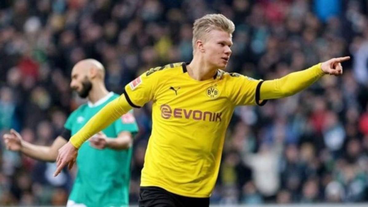 5. Erling Haaland (Borussia Dortmund/Red Bull Salzburgo) - El delantero noruego ha marcado 25 goles en esta temporada, 9 en la Bundesliga alemana y 16 en la Bundesliga austriaca, sumando por todo 42 puntos. El coeficiente en Alemania es de 2 y en Austria de 1,5.