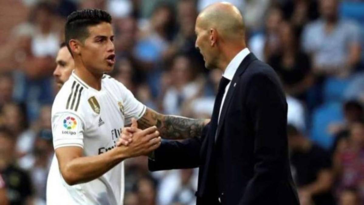James Rodriguez: El mediocampista colombiano no entra en los planes de Zidane y es un hecho que saldrá de Real Madrid.
