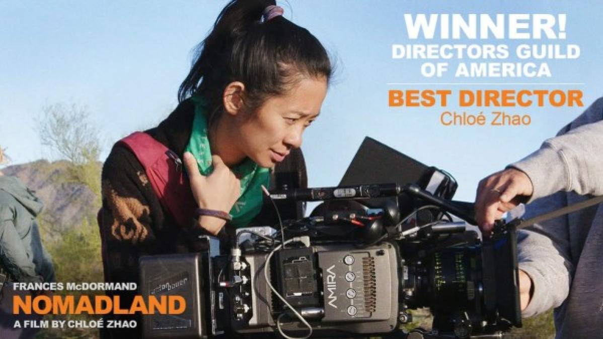 CHLOÉ ZHAO<br/>La directora de origen chino ha sobresalido en el cine independiente de Estados Unidos. Estudió en Londres y después se mudó a Los Ángeles donde terminó la preparatoria. Su preparación en cine la obtuvo en la New York University Tisch School of Arts. <br/>Su currículum es corto, pero ha sido destacado desde el principio. Su ópera prima, “Songs My Brothers Taught Me” (2015), sobre la relación de unos hermanos nativo-americanos, se presentó en el Festival de Cine de Sundance. Con su segunda cinta, “The Rider” (2017), recibió nominaciones a los Independent Spirit Awards. “Nomadland”, su historia sobre una mujer nómada, le ha dado la atención internacional.