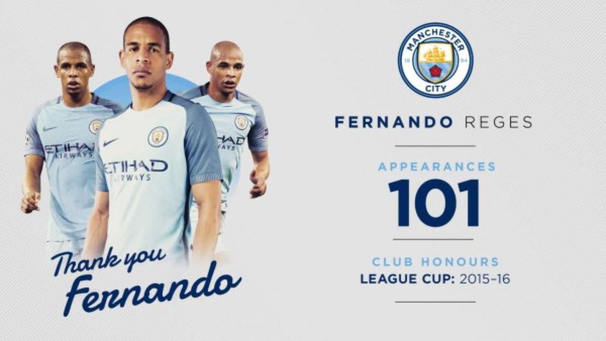 El Manchester City ha anunciado este viernes el traspaso de Fernando Reges al Galatasaray turco. El centrocampista brasileño llegó en 2014 al conjunto inglés, donde jugó 101 partidos. Fernando ha firmado por los próximos tres años con el equipo turco. No se ha desvelado el precio del traspaso.