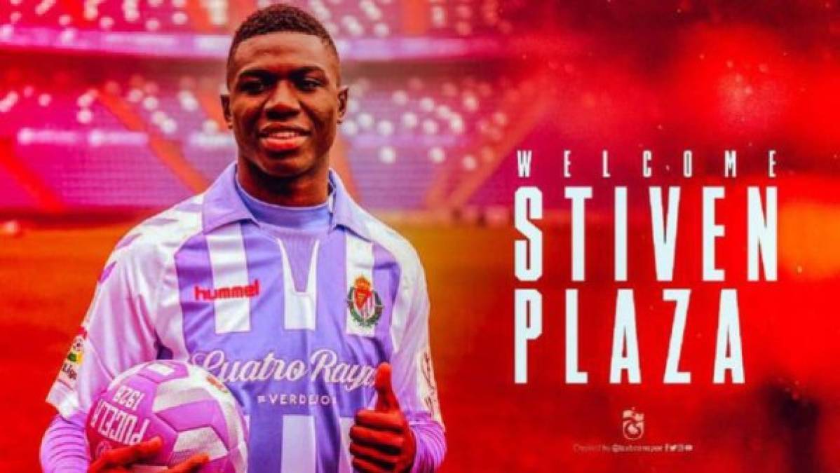 El Trabzonspor turco, reciente subcampeón de liga, hizo oficial el fichaje de Stiven Plaza. El delantero ecuatoriano llega procedente del Real Vallodolid y estará dos temporadas cedido en el club de Turquía.