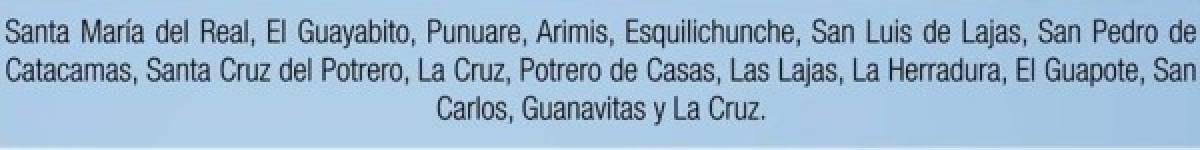 En Santa María del Real, Olancho, estarán sin energía, entre 8:00 am y 4:00 pm, los siguientes sectores: