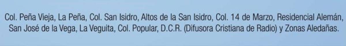 Por limpieza de línea y reparación de punto caliente en interruptor en aceite, de 8:00 am a 4:00 pm estarán sin servicio en el Distrito Central: