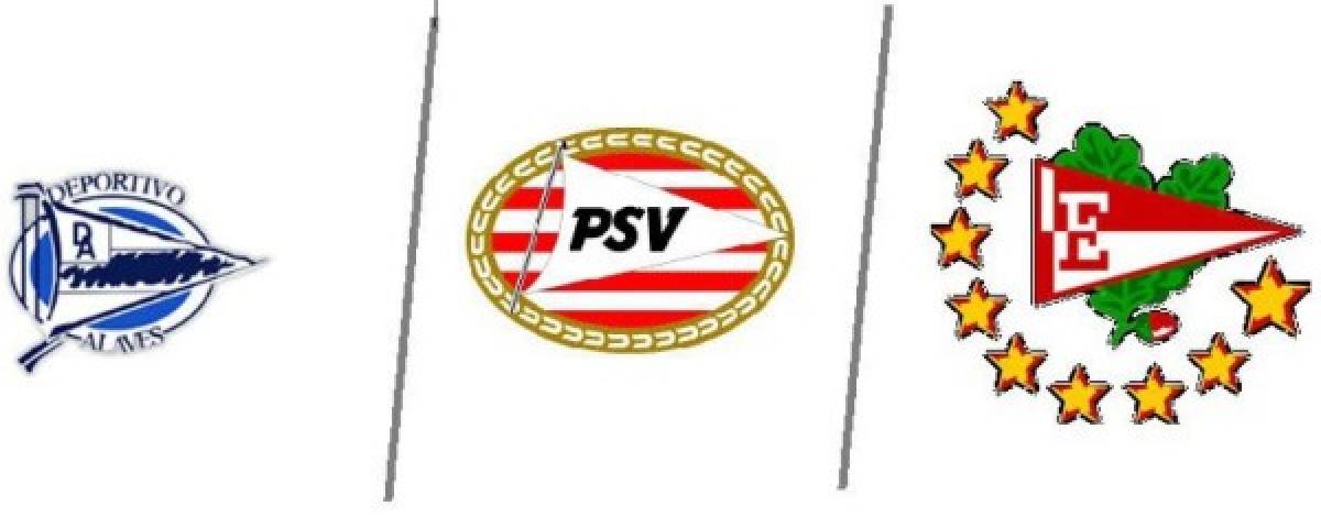 Deportivo Alavés (España) vs PSV (Holanda) vs Club Estudiantes de La Plata (Argentina).