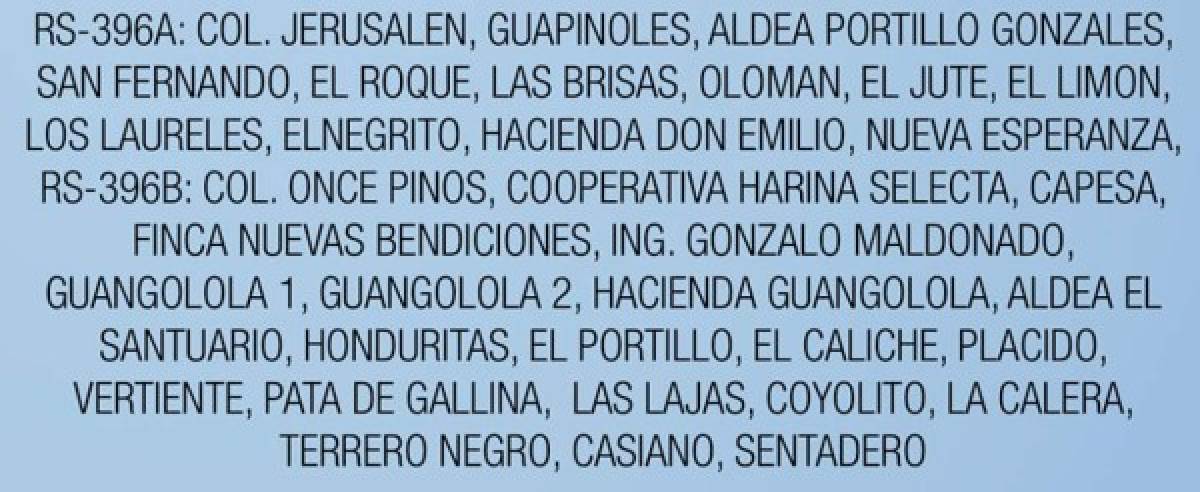 En Morazán, El Negrito, Victoria y Santa Rita la interrupción se efectuará de 8:30 am a 3:30 pm en: