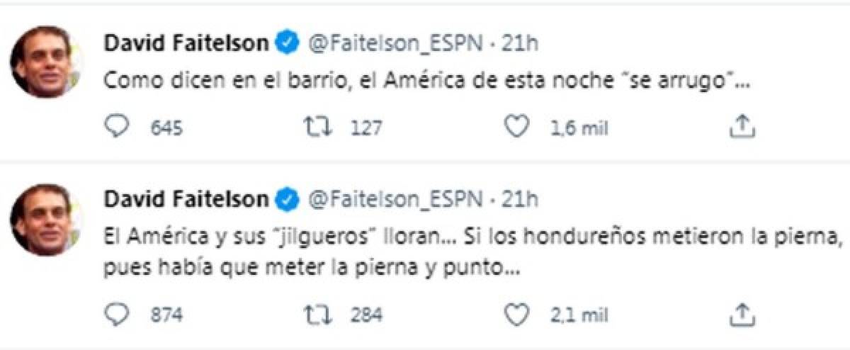 El periodista mexicano opinió que “el América se arrugo” ante el Olimpia. “Si los hondureños metieron la pierna, pues había que meter la pierna y punto”.