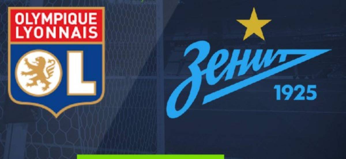 Lyon vs Zenit St. Petersburg (Juego que iniciará a las 10:55 am, hora de Honduras).