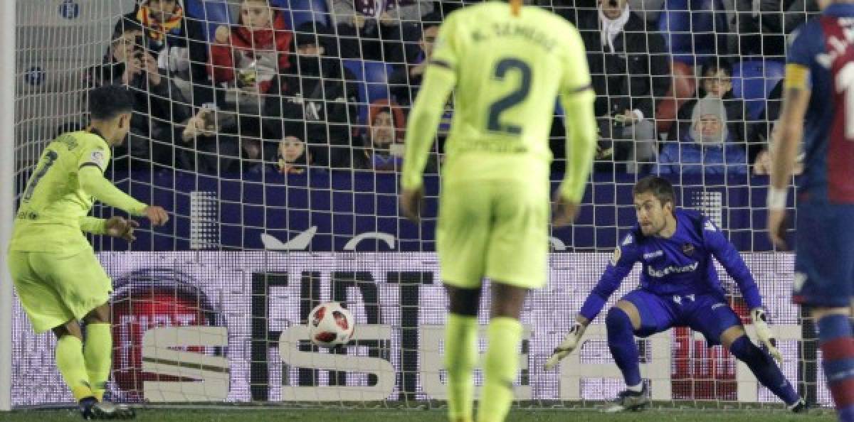 El centrocampista brasileño del FC Barcelona, Philippe Coutinho, se encargó de anotar el gol del descuento en el minuto 85.