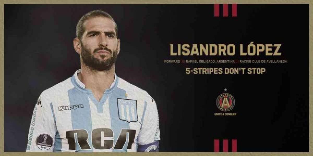 El Atlanta United de la MLS de Estados Unidos ha fichado al delantero argentino Lisandro López de 37 años de edad. Llega procedente de Racing.