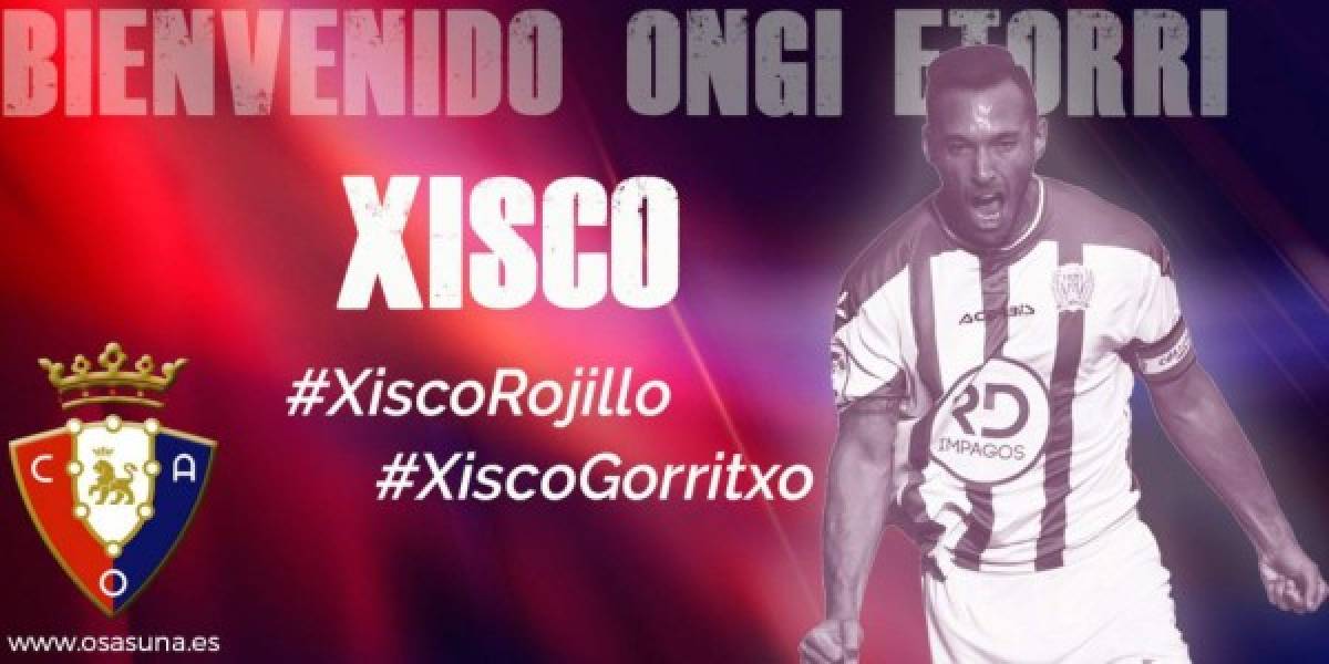 El Osasuna ha alcanzado un acuerdo con el jugador Xisco Jiménez, que llega libre para las dos próximas temporadas.