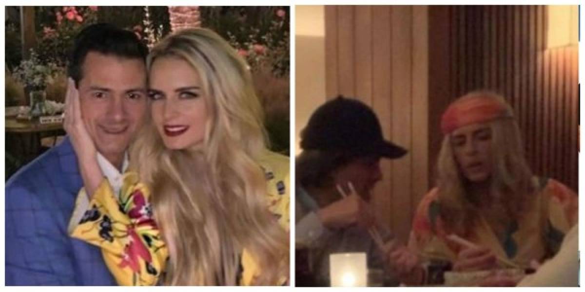 El expresidente de México Enrique Peña Nieto y su novia, la modelo Tania Ruiz, fueron captados tratando de pasar desapercibidos usando disfraces mientras cenaban en un restaurante en Nueva York, pero su disfraz llamó aún más la atención.