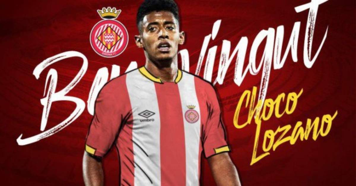 El delantero hondureño Antony Choco Lozano ha sido presentado como el nuevo fichaje del Girona de la primera división de España.