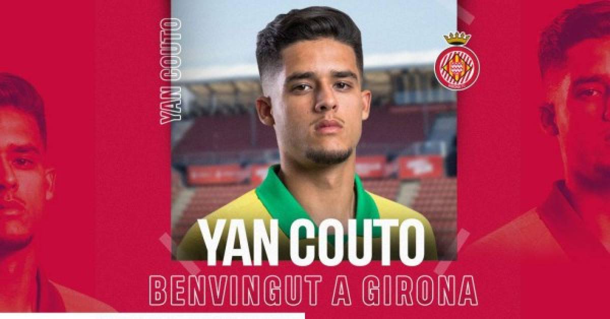 El Girona FC obtiene la cesión del lateral derecho brasileño Yan Couto por una temporada.