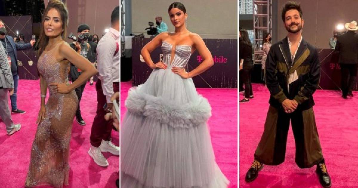 Famosos latinos como Gloria Trevi, Clarissa Molina, Camilo, y muchos más sacaron sus mejores galas para desfilar en la alfombra magenta de Premio Lo Nuestro, que se entregan este jueves en Miami.