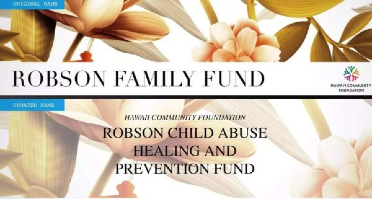 En 2019 Robson y su esposa, Amanda Rodríguez, fundaron la Robson Family Fund bajo la Hawaii Community Foundation.<br/><br/>Las donaciones en la pagina iban desde los $ 250, pero la organización no específica a dónde se destinara el dinero. Robson y Amanda comenzaron a recibir críticas que sugieren que la pareja solo intenta sacar provecho de la controversia de 'Leaving Neverland'.<br/><br/>Esta semana la página cambió su nombre a “Fundación Robson para la Prevención y Sanación del Abuso Infantil”. Junto con el nuevo nombre, la página también promociona una donación personal de Robson de $ 10,000.<br/><br/>