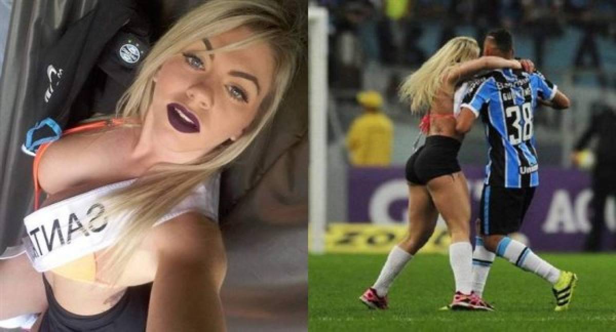 Danny Morais, candidata a Miss Bumbum, sorprendió a todos el reciente fin de semana ya que interrumpió el partido entre Gremio y Palmeiras.