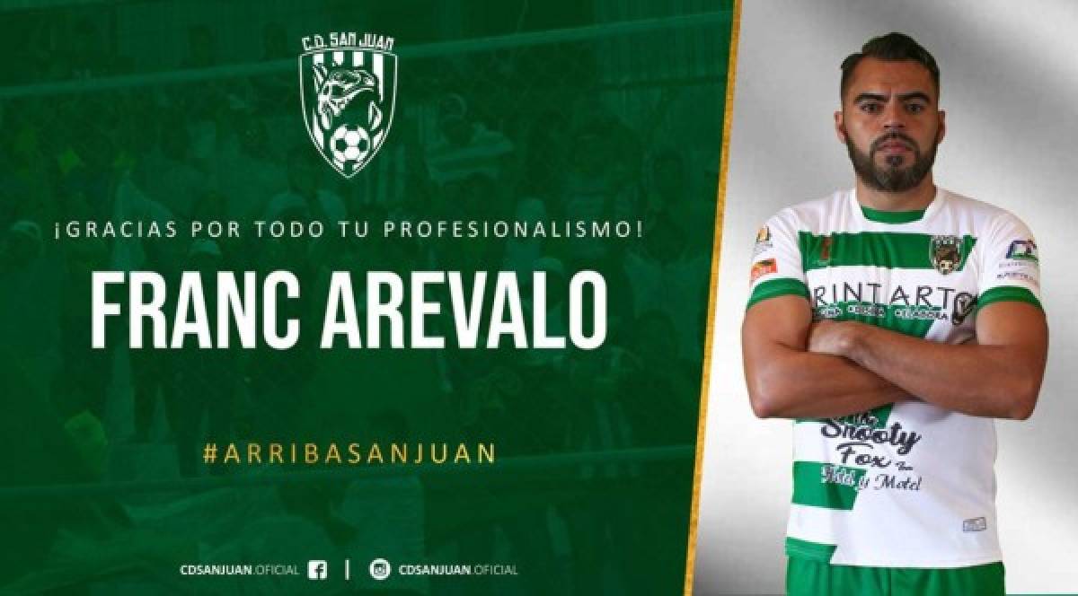Frank Arévalo: El defensor fue dado de baja por el San Juan de la Liga de Ascenso.