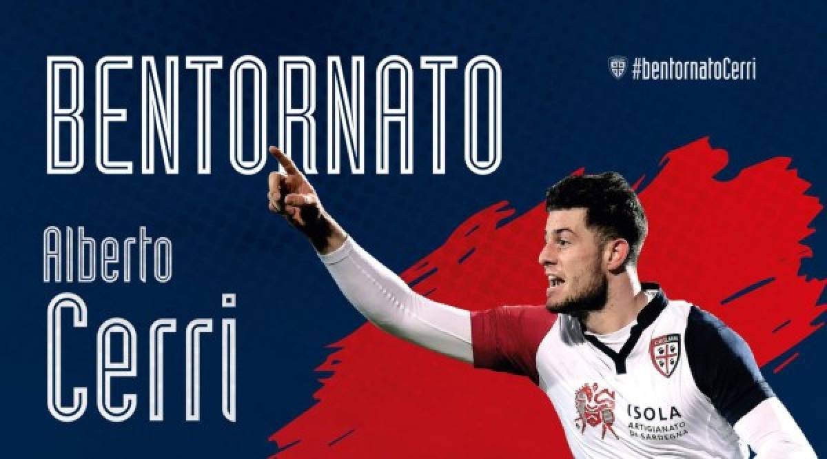 El Cagliari anuncia la llegada de Alberto Cerri, delantero de 22 años (1,94 m.) cedido por la Juventus.