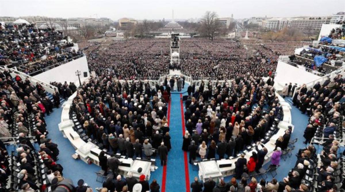 Panorámica del recinto en el que tuvo lugar la ceremonia de toma de posesión de Donald Trump.