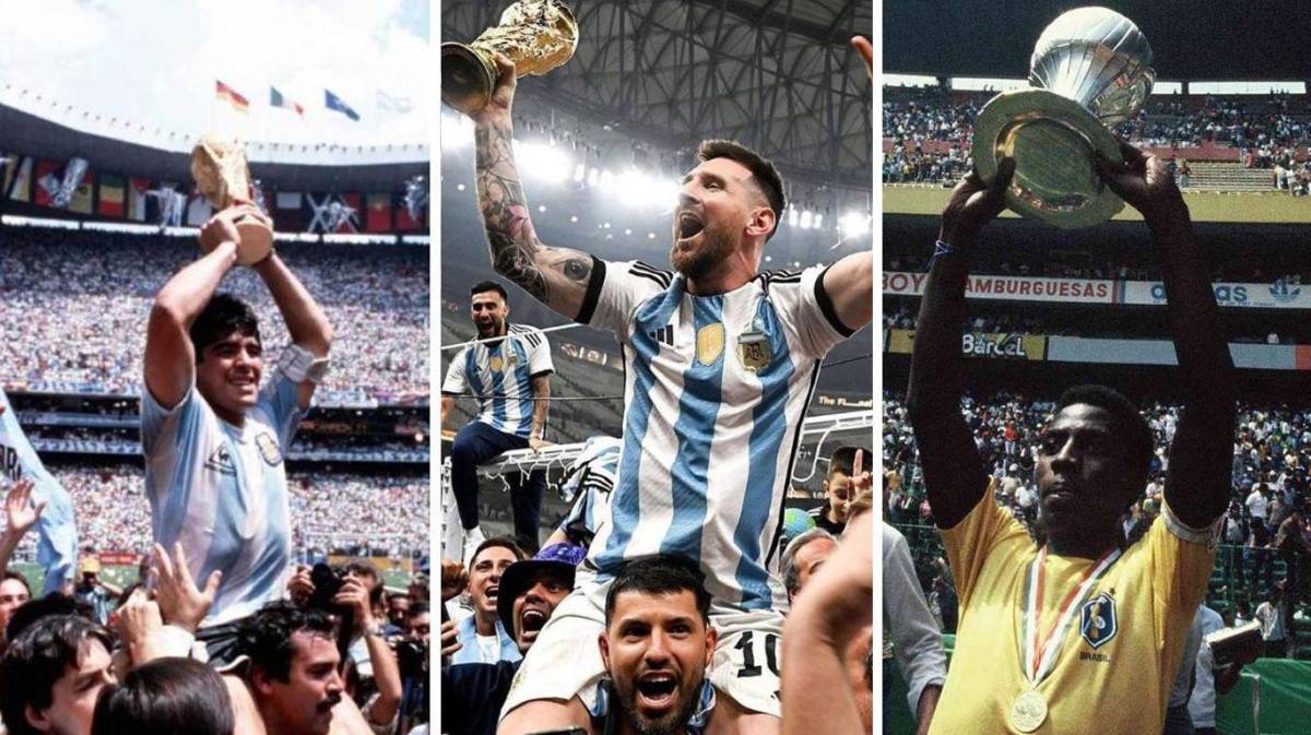 Lionel Messi pudo cumplir el sueño de ganar la Copa del Mundo, al igual que lo hicieron Diego Maradona y Pelé.