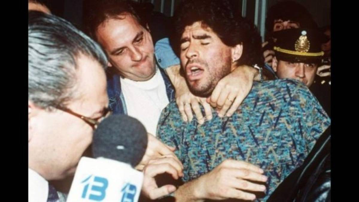 En marzo de 1991, dio positivo por primera vez por cocaína tras salir positivo. La policía de Argentina lo detuvo y estuvo en prisión por un día, tuvo que pagar fianza.