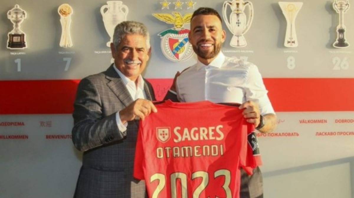 Nicolás Otamendi: El defensor argentino es nuevo jugador del Benfica de Portugal, llega procedente del Manchester City. El cuadro portugués pagó 15 millones de euros por el zaguero sudamericano.