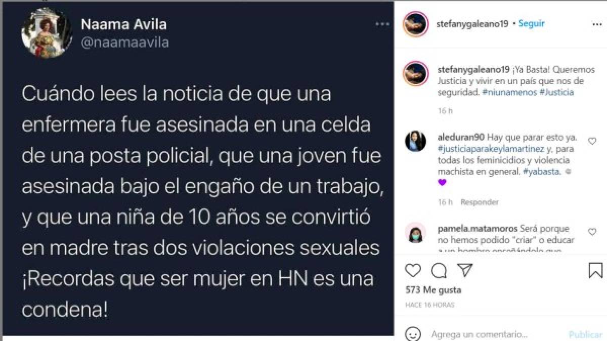 Por su parte, la conductora capitalina Stefany Galeano lamentó que Honduras sea un país peligroso para las mujeres.