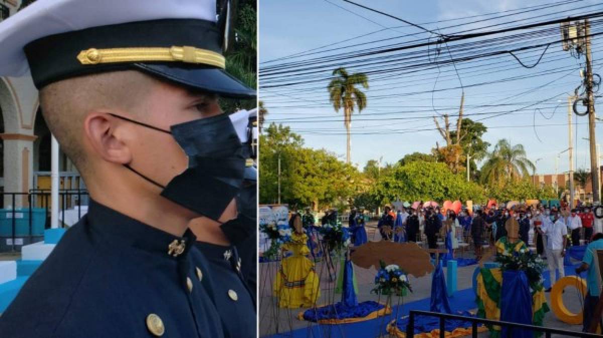 Con júbilo autoridades civiles y militares, así como la sociedad civil de la ciudad de La Ceiba, participa en los actos conmemorarivos del bicentenario de Independencia Patria. Fotos: LA PRENSA.