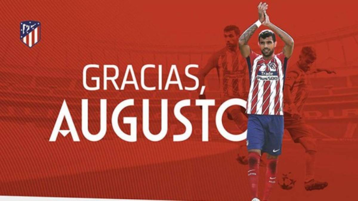 OFICIAL: El Atlético ha anunciado el adiós del jugador Augusto Fernández y ha fichado por el Beijing Renhe chino.