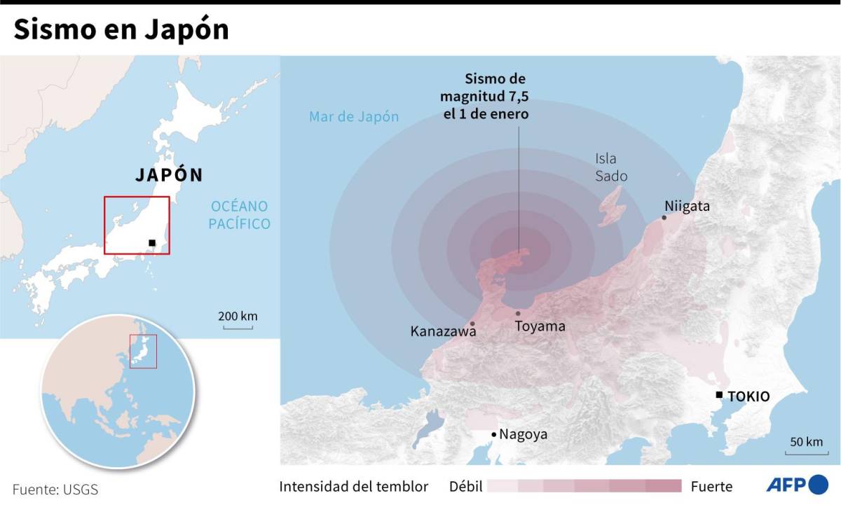 Violentos sismos en Japón provocan olas de tsunami