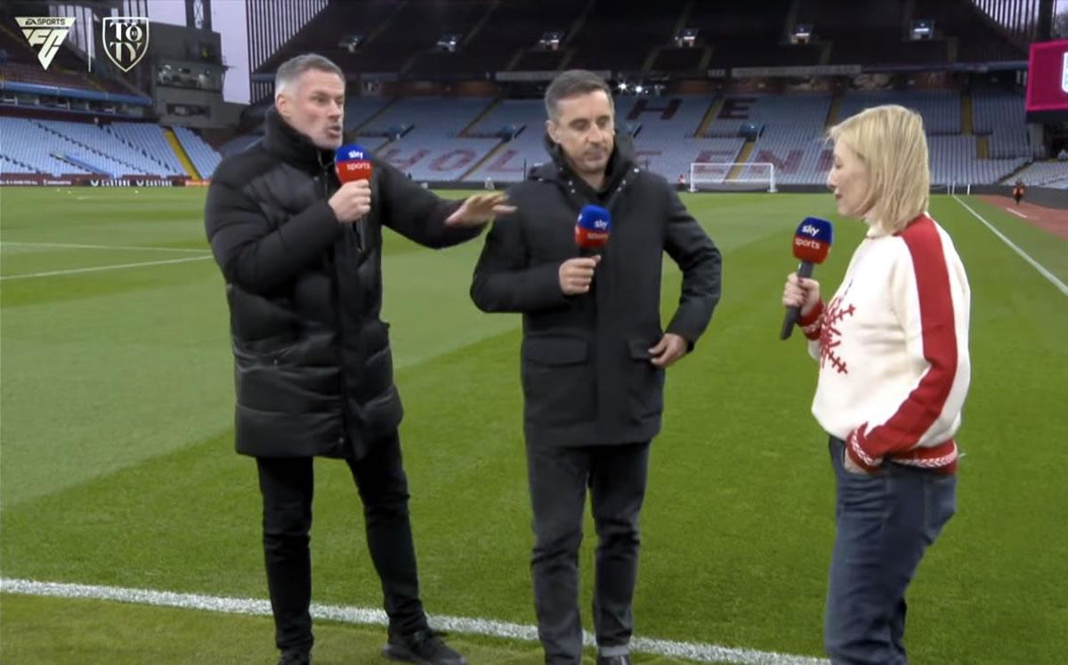 Jamie Carragher y Gary Neville debatieron en el canal de Sky Sports.