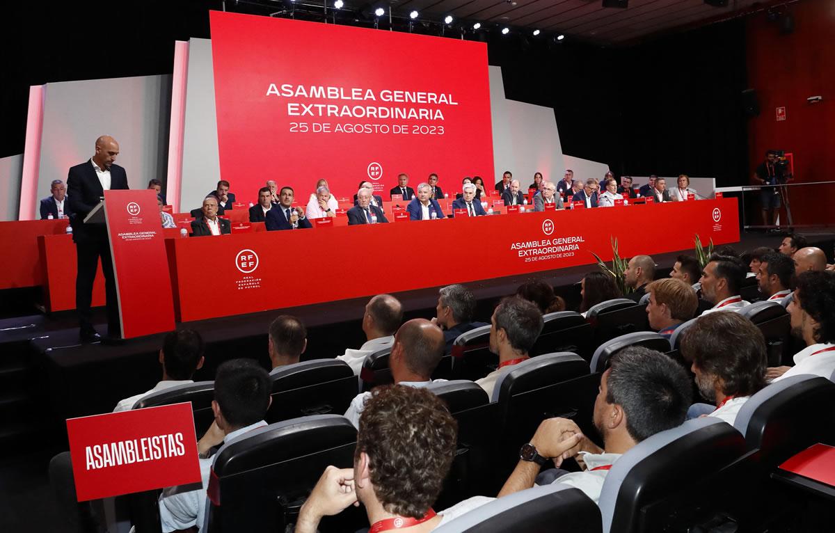 Rubiales habló durante la Asamblea General de la Real Federación Española de Fútbol.