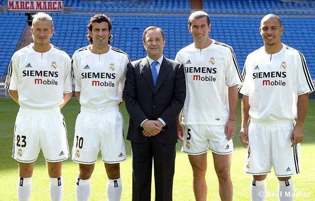 Florentino Pérez juntó a Beckham, Figo, Zidane y Ronaldo en el Real Madrid.