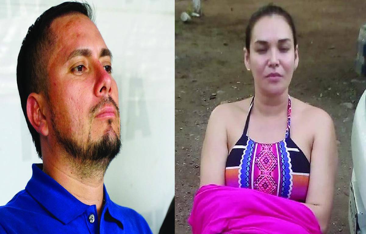 $!Nery Orlando Sanabria y su esposa Ericka Bandy, en forografías cuando fueron apresados, luego fueron asesinados por las narcolibretas.