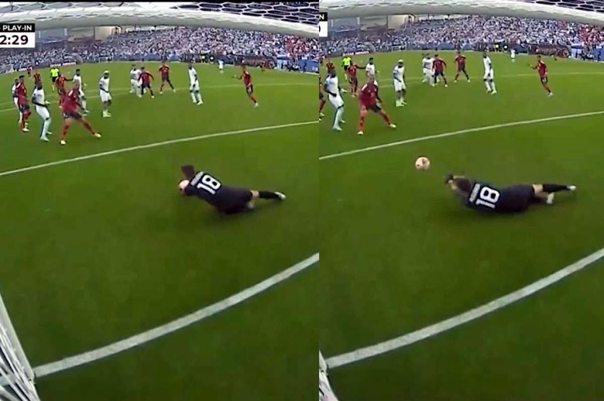 Jonathan Rougier falló en su despeje hacia a un costado y le dejó servido el gol a Orlando Galo para el empate de Costa Rica.