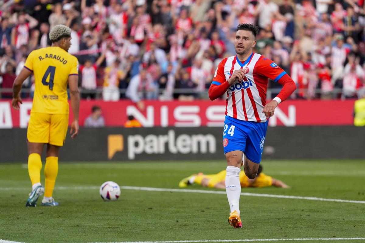 Portu entró de cambio y marcó dos goles para la remontada del Girona. Fue la figura ante el Barcelona.