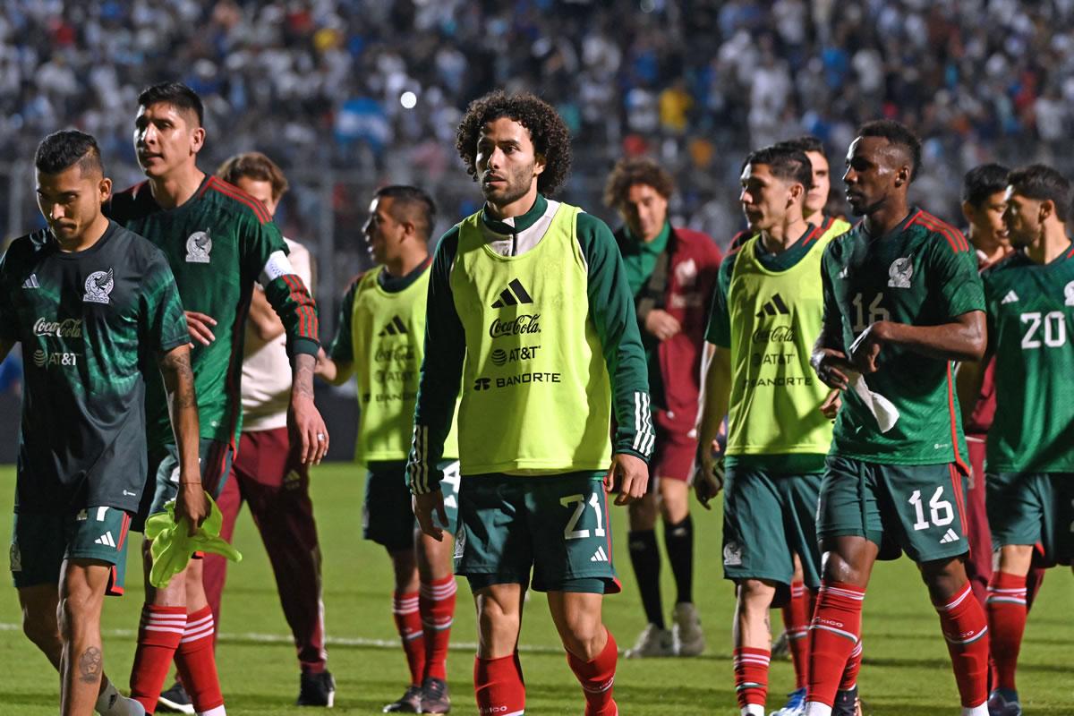 Los jugadores mexicanos salieron tristes del estadio Nacional Chelato Uclés.