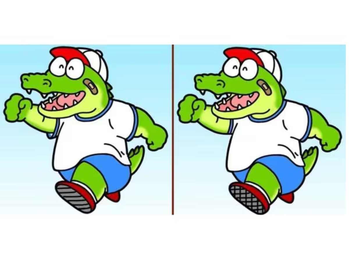 Test visual: encuentra las diferencias entre los dos cocodrilos