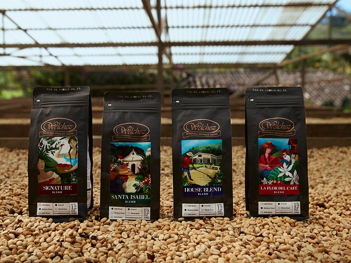 Múltiples variedades de café cultivadas en Finca Santa Isabel, Copán.
