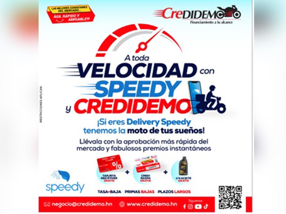 “A toda velocidad con Speedy y Credidemo”, es el nombre de la campaña con la que las empresas atraerán a los hondureños.