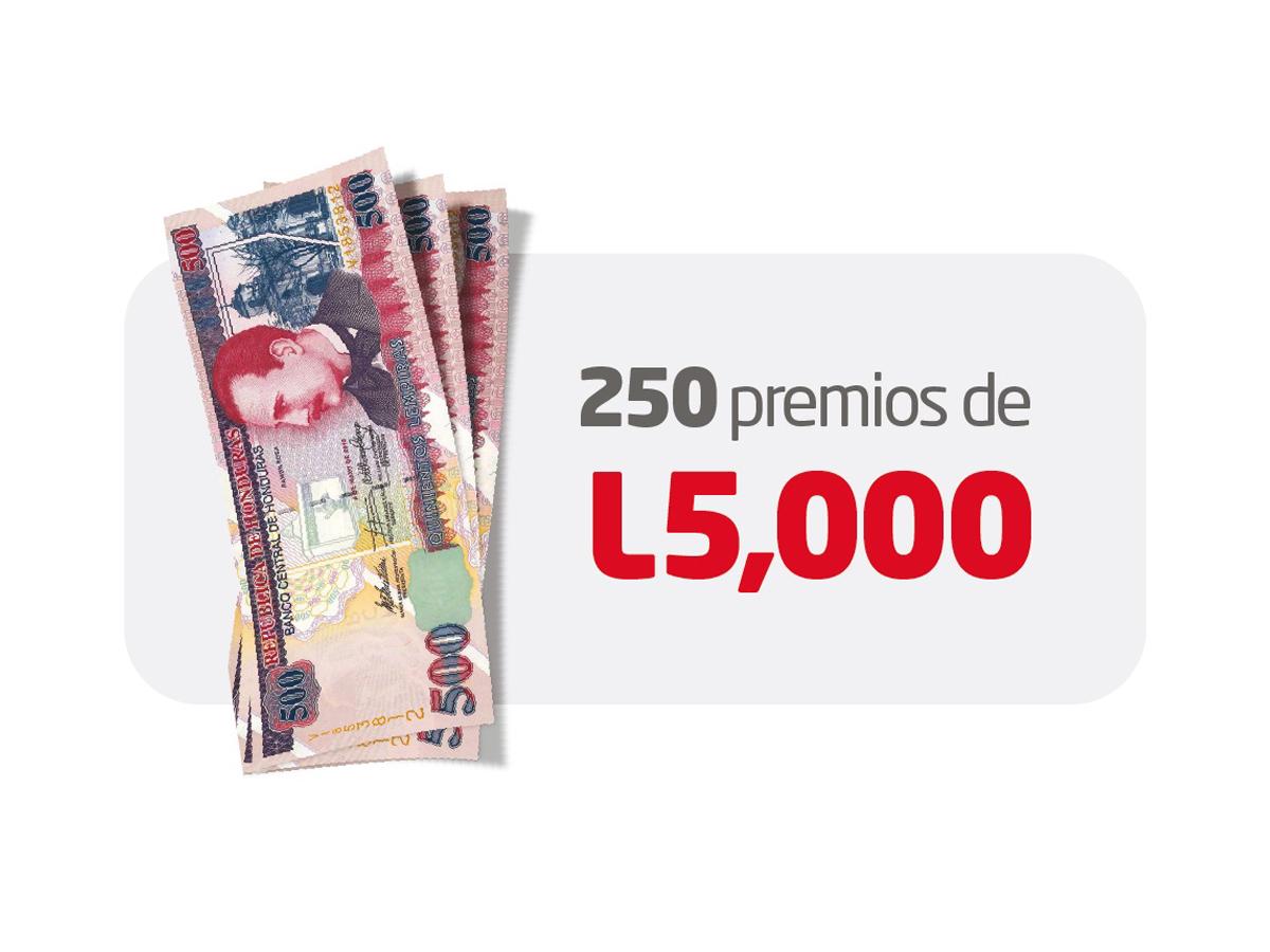 Acumula boletos electrónicos al recibir tus remesas directo a tu cuenta de ahorro de Banco Atlántida para participar en el sorteo de 250 premios de L5,000 cada uno.