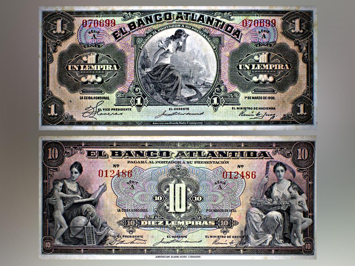 El Banco Atlántida abre sus puertas al público el 10 de febrero de 1913 y ese mismo año pone en circulación sus billetes, tras recibir autorización del Gobierno de Honduras.
