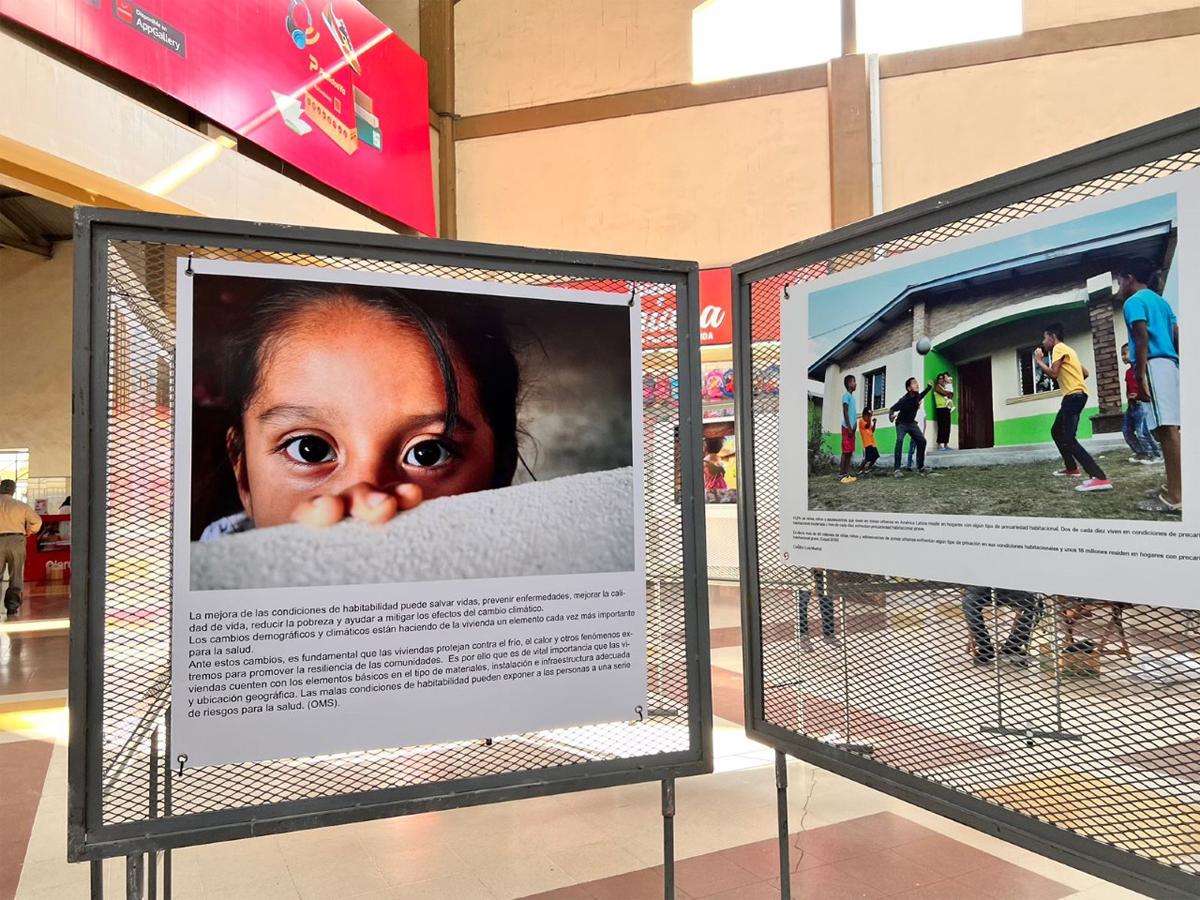 Muestra de fotografía de todos los proyectos sociales que Hábitat para la Humanidad ejecuta en el país.