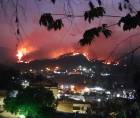 Ciudadanos captaron desde sus hogares las dimensiones del incendio que redujo a cenizas un gran porcentaje de bosque de pino del sitio denominado El Orégano.