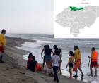 Vista de turistas en las playas de La Ceiba.