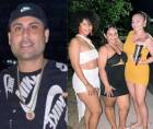 Fotografía de Gilbrt Reyes y las tres mujeres asesinadas en Roatán.