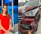 La guapa presentadora de televisión hondureña Carolina Lanza sufrió un accidente en horas de la mañana cuando se dirigía a su trabajo este viernes tres de mayo.