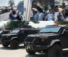 La Policía Nacional de Honduras exhibió este miércoles cuatro Black Mamba Sandcat más que llegaron a San Pedro Sula para combatir la delincuencia y el narcotráfico en el país.