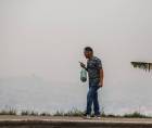 Vista de la capital hondureña con una capa de humo por la contaminación del aire.